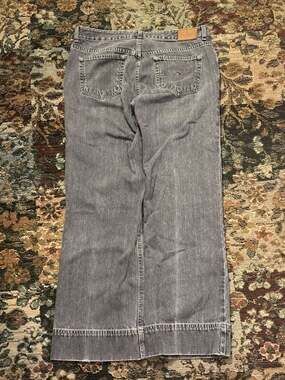 Vintage Tommy Hilfiger Stovepipe Jeans Size 10 Grey Wide Leg